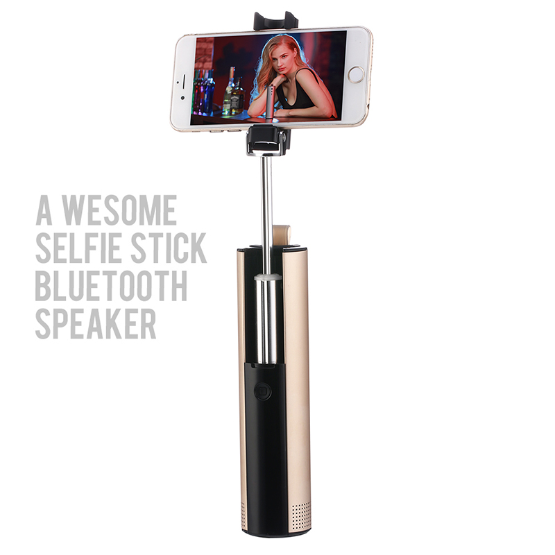 S621 Draadloze luidspreker Selfie Stick Gemakkelijk mee te nemen
